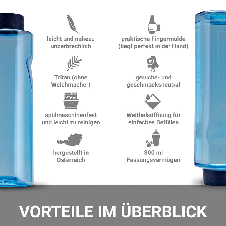 Kavodrink Premium Blau Trinkflasche 800 ml