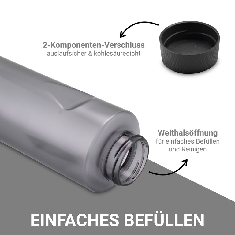 Kavodrink Premium schwarz matt Trinkflasche 800 ml