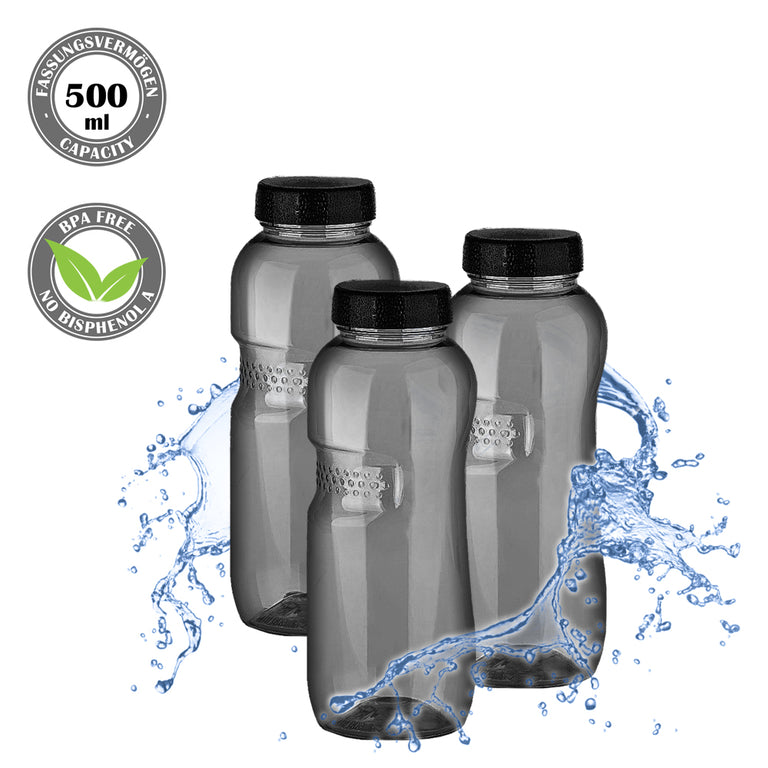 Kavodrink Classic Trinkflasche 0,5 Liter schwarz