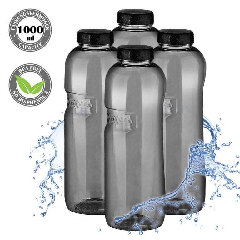 Kavodrink Classic Trinkflasche 1 Liter schwarz