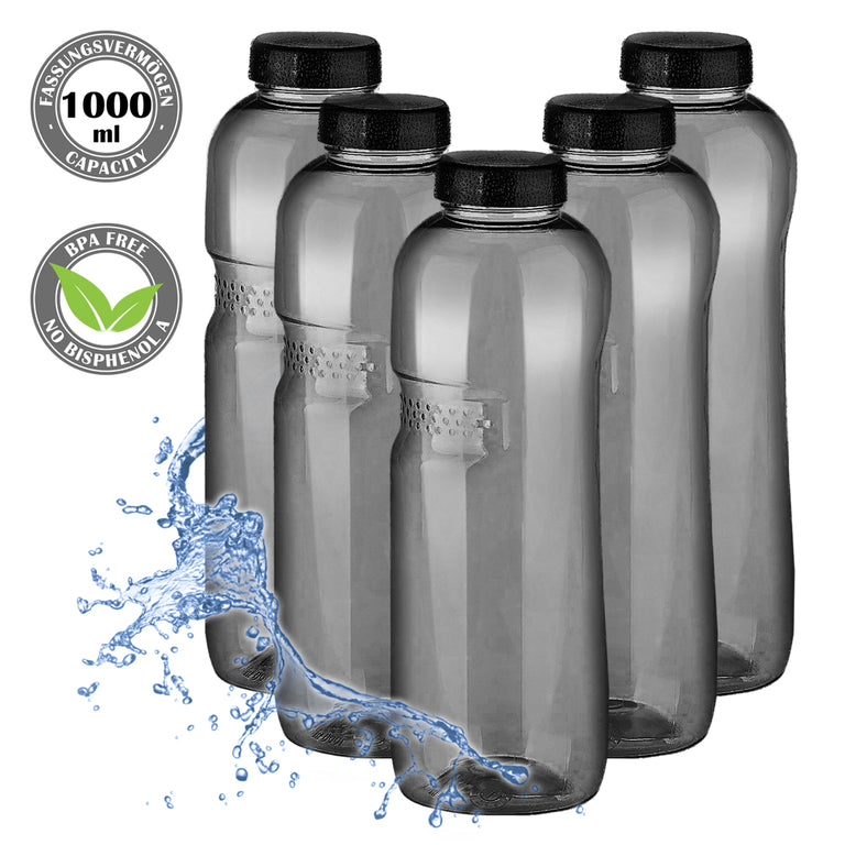 Kavodrink Classic Trinkflasche 1 Liter schwarz